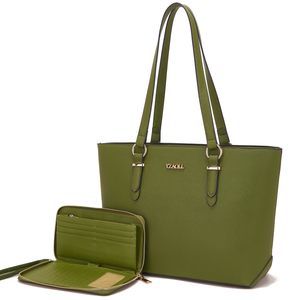 Functional Tote Satchel Bag with Wallet Set